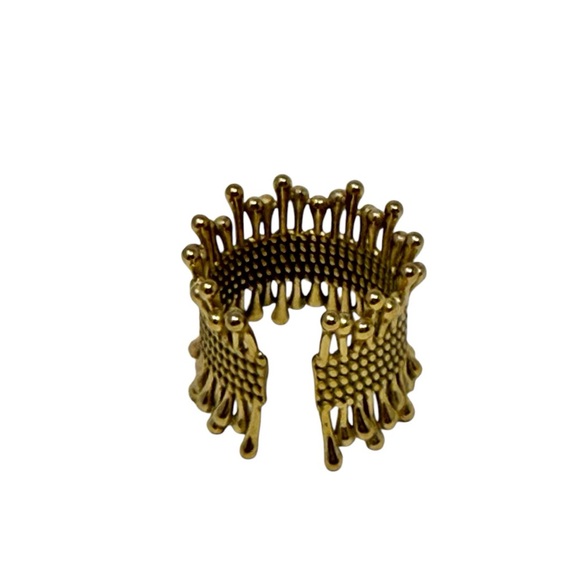 Vintage Gold Plated Crown Ring - Picture 5 of 8